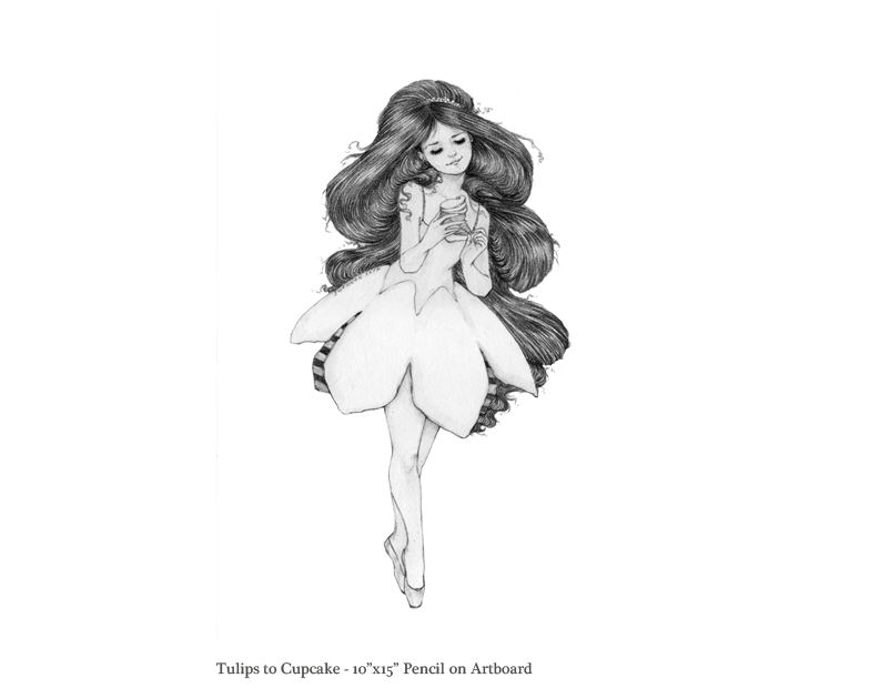 Tulips to Cupcake Illustration